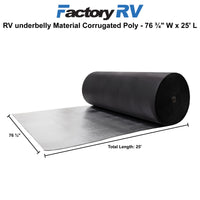 RV Underbelly Material Corrugated Poly | 76 ¾" Wide