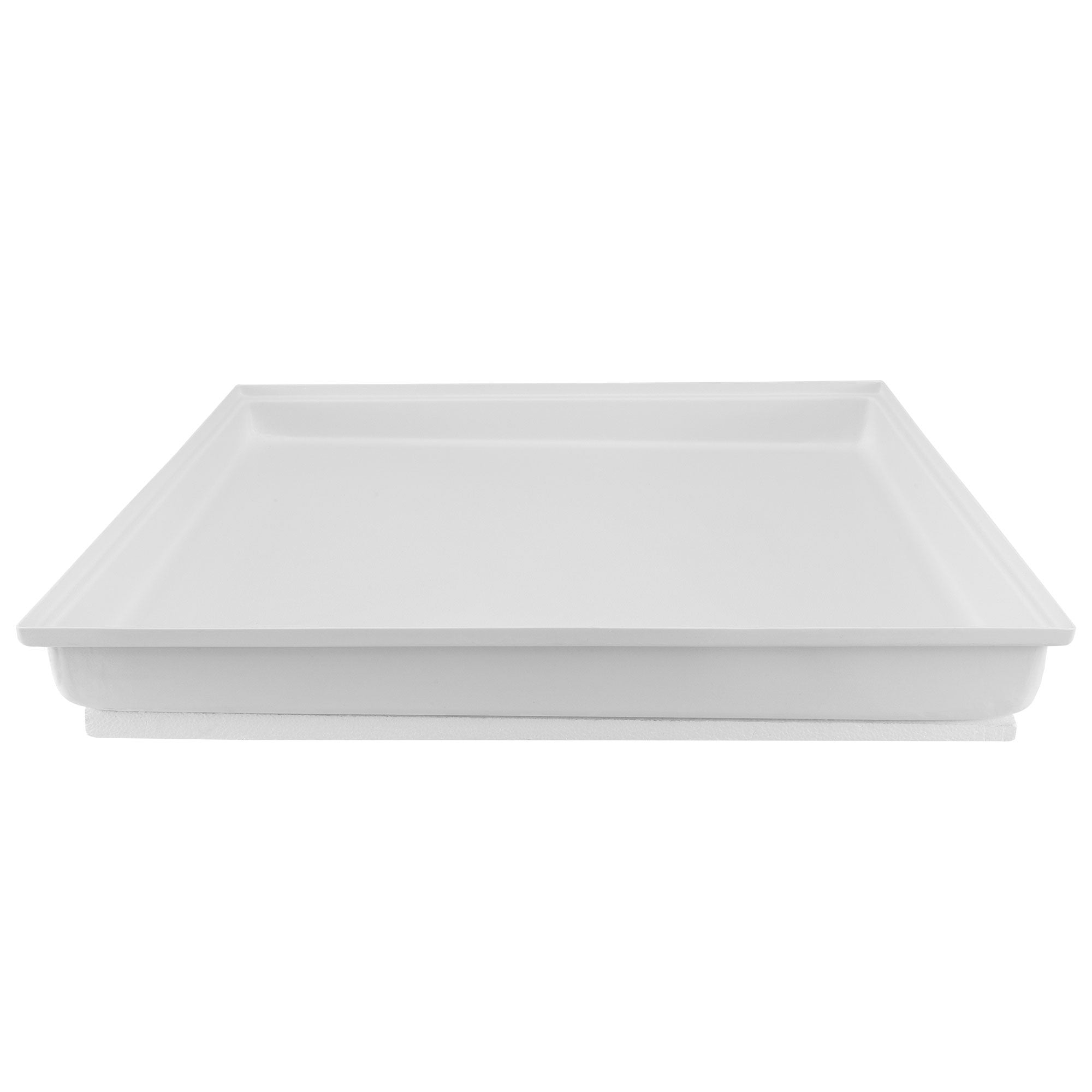 RV Shower Pan 27" x 24" x 4" Corner Drain | White