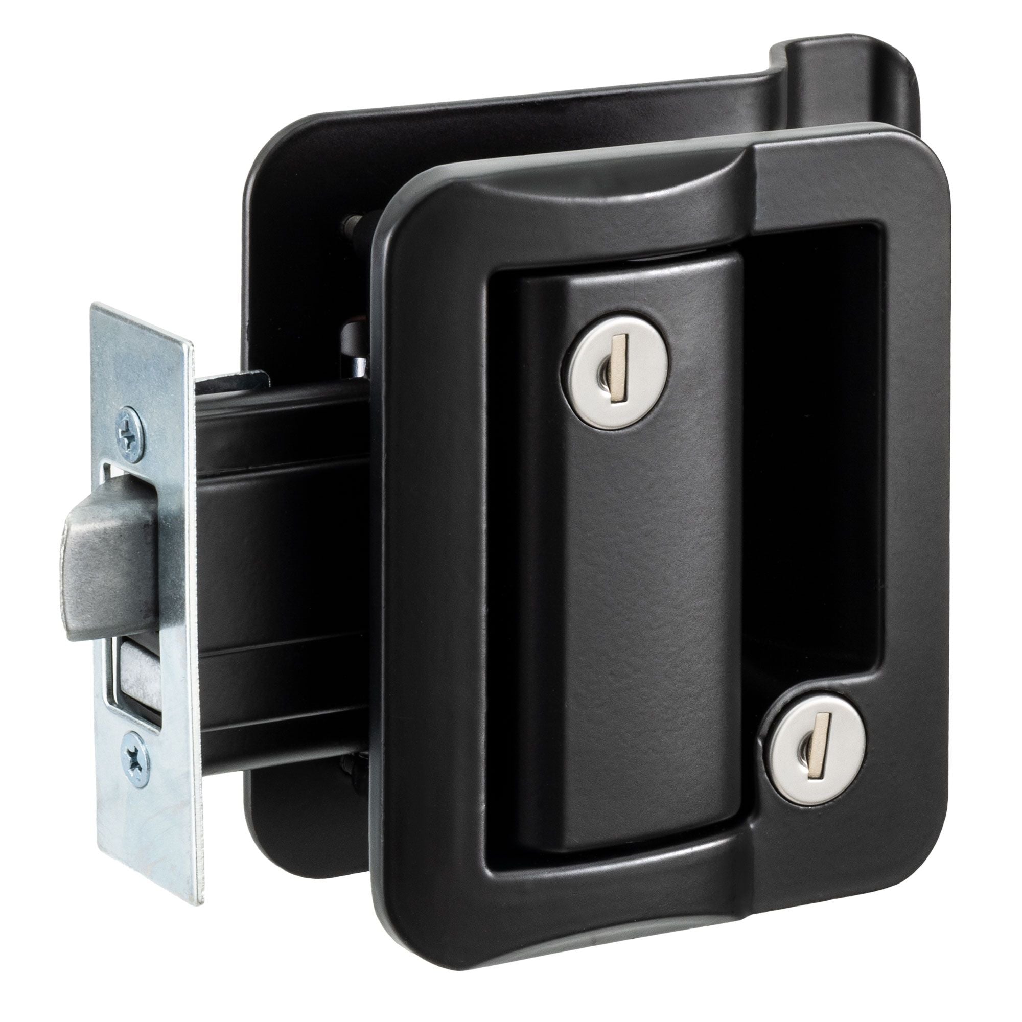 RV Door Lock | Paddle Entry with Deadbolt | Black
