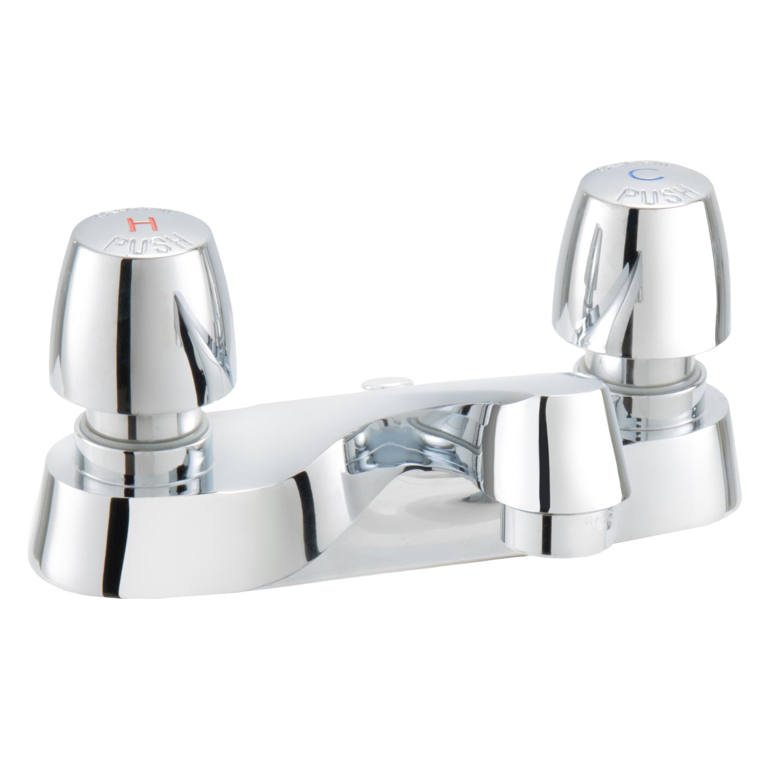 RV Faucet | Central Brass 3137-AN2 with Push Handles | With Hole Cover