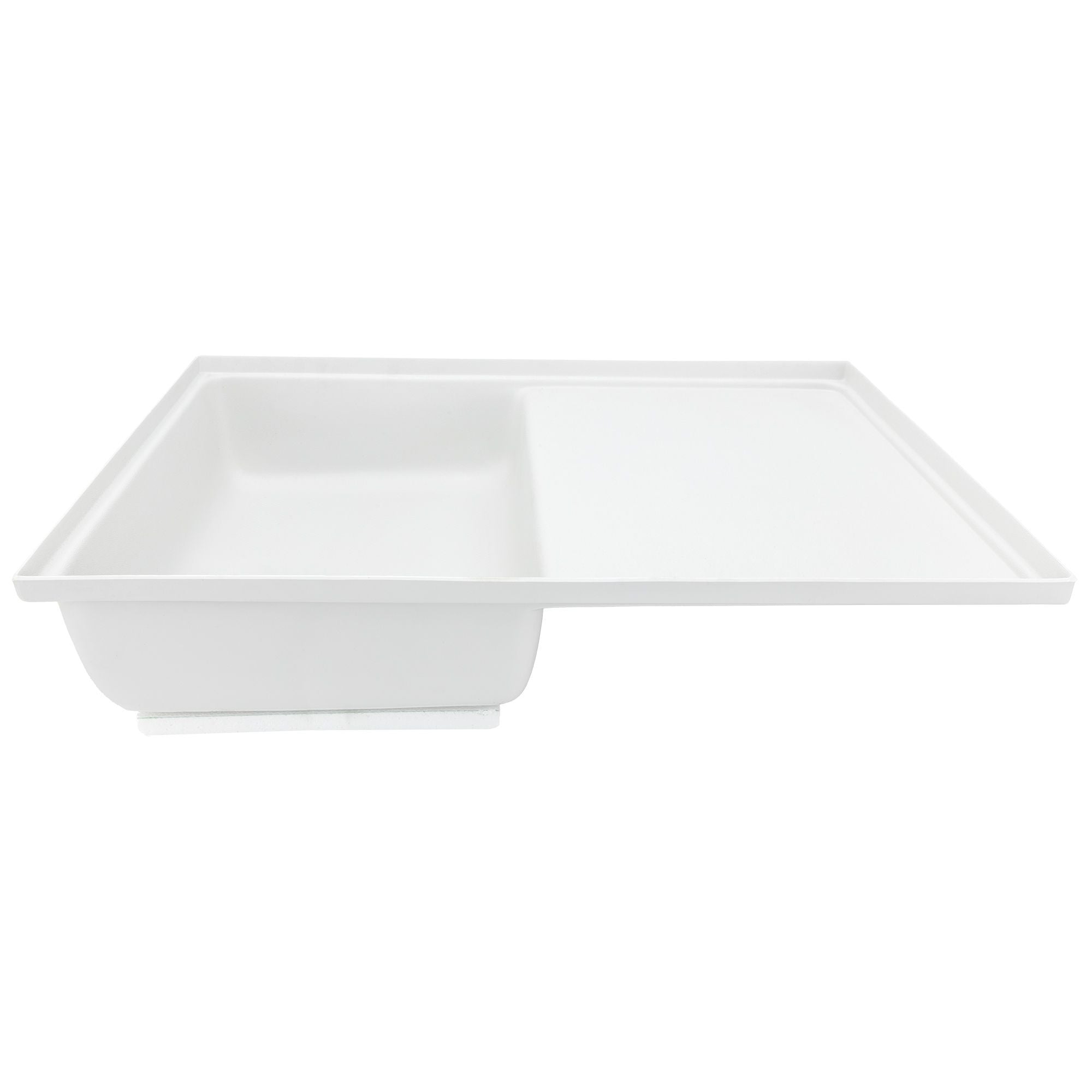 RV Shower Pan Toilet Mount Combo 38" x 23" Left Drain | White
