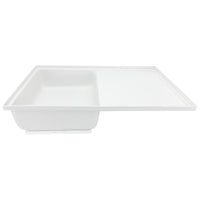 RV Toilet Mount Shower Pan Combo 38" x 23" Left Drain | White