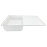 RV Toilet Mount Shower Pan Combo 38" x 23" Left Drain | White