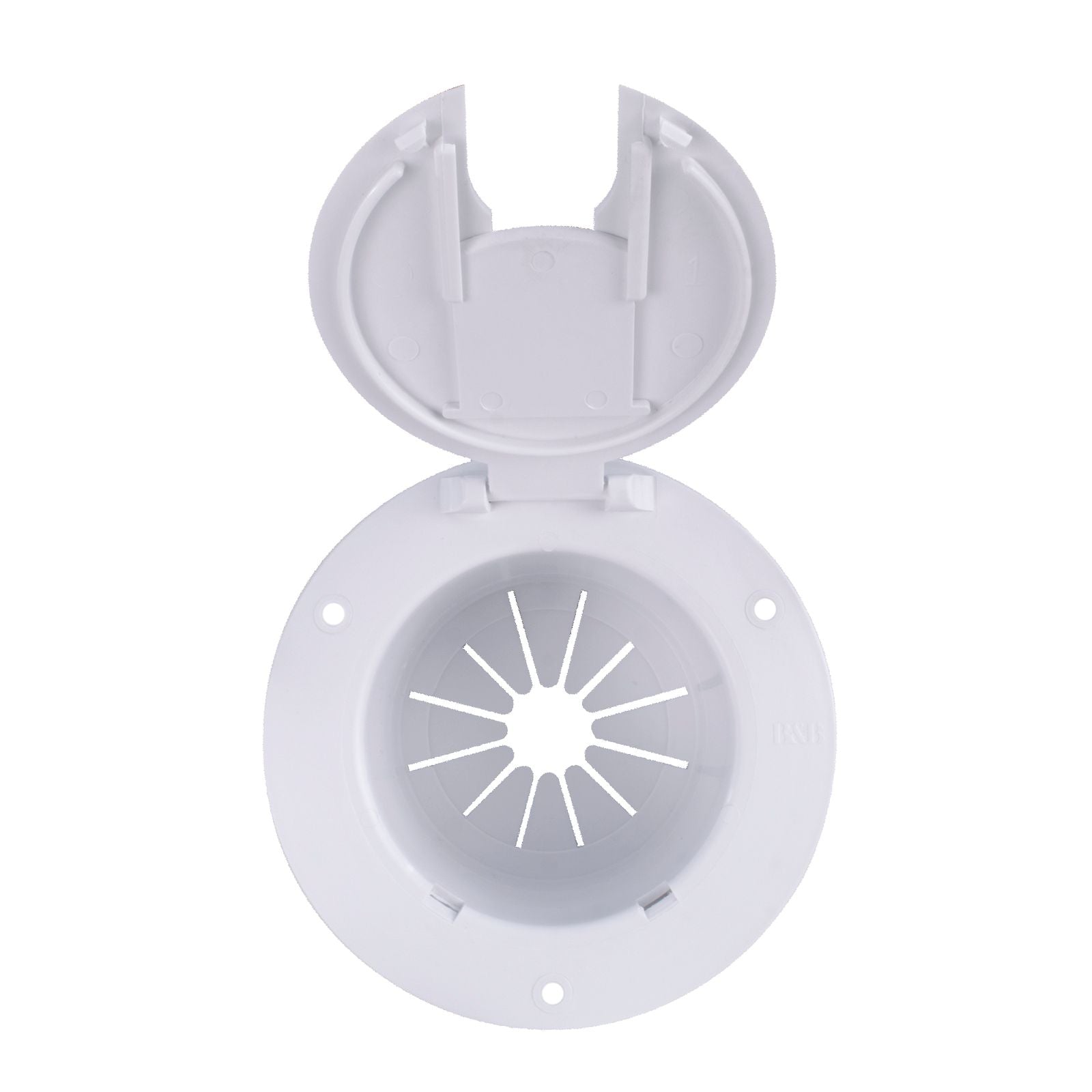 RV Round Power Cord Cover | White