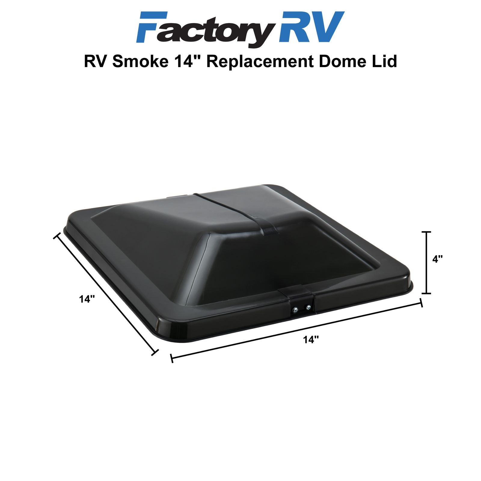 Ventline RV Camper Vent Cover | 14" x 14" Replacement Roof Dome Lid | Black