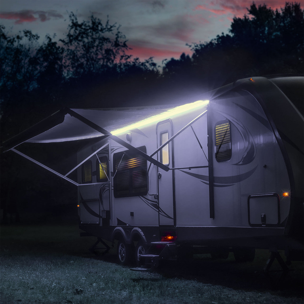 RV Awning Light | Dimmable LED | with Mounting Channel | Exterior Lighting Accessory