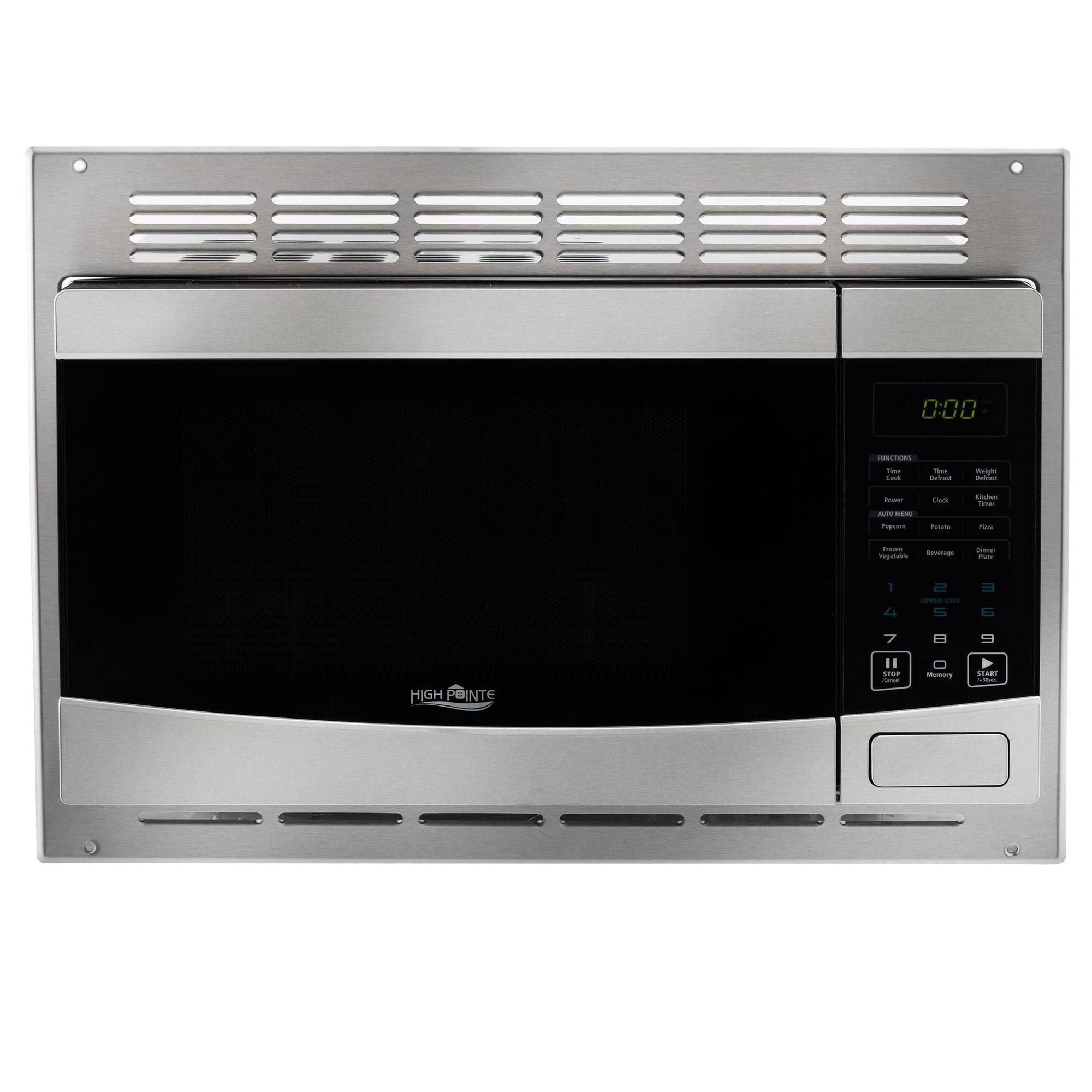 High Pointe RV Microwave  1.0 CF. | Stainless Steel | Includes Trim Kit