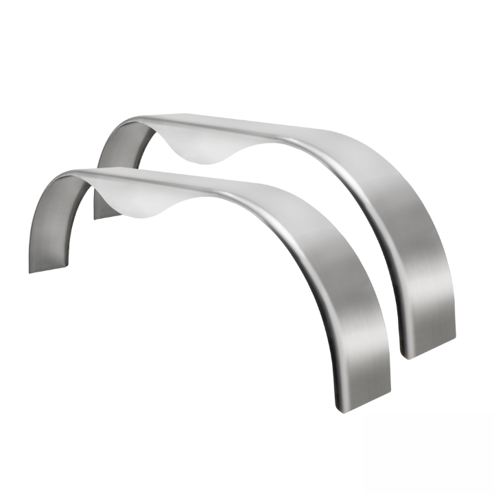 Tandem Trailer Fender 9x72x20 | Aluminum Smooth Teardrop