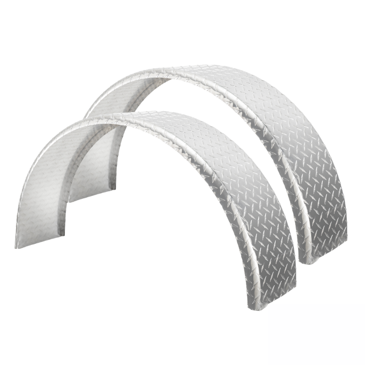 Trailer Fender 10x36x18 | Aluminum Diamond Round Top