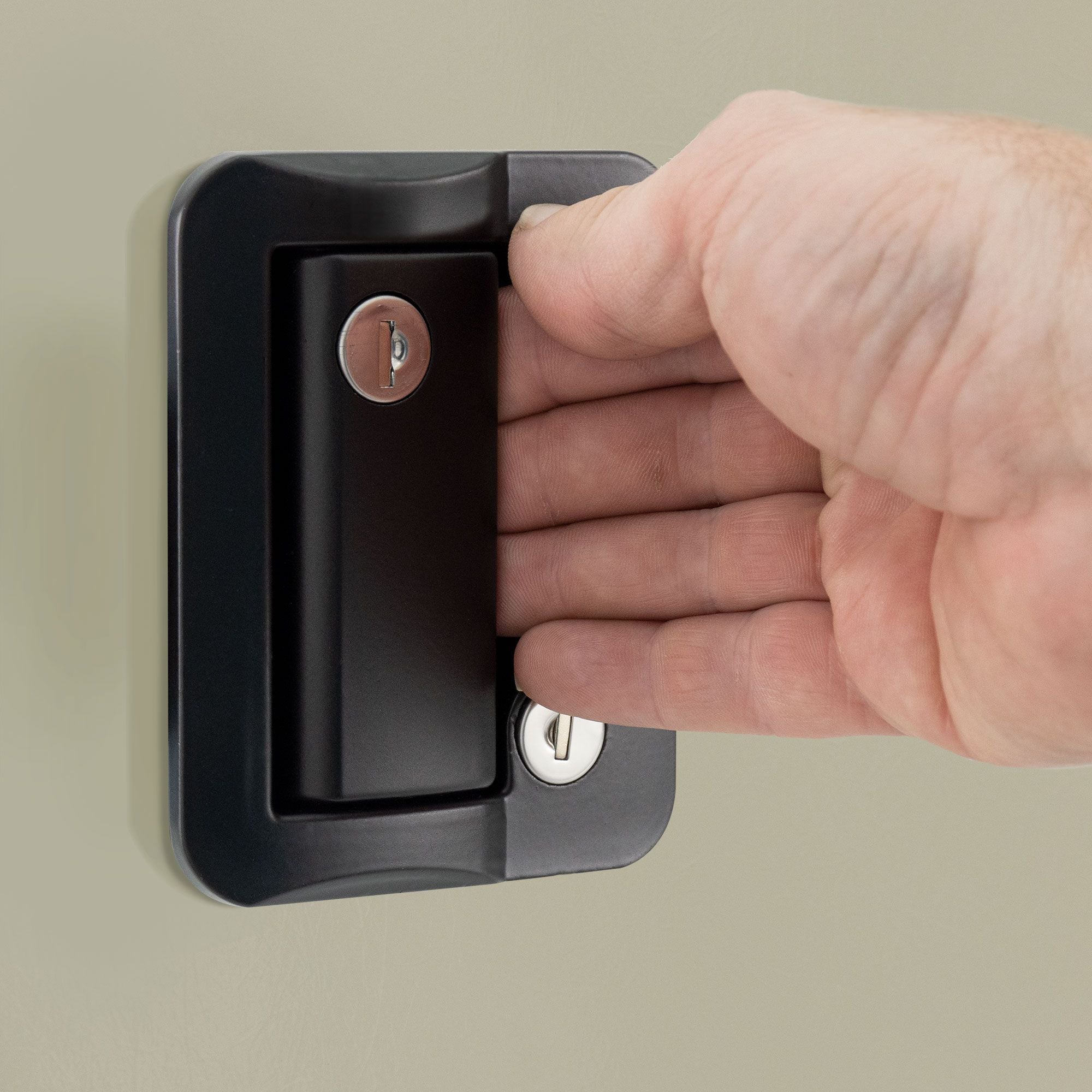 RV Door Lock | Paddle Entry with Deadbolt | Black