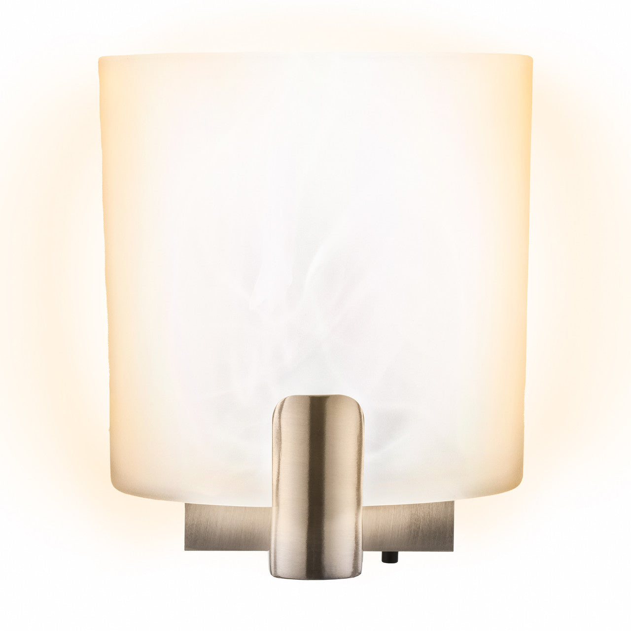 RV Sconce Wall Mounted Light | 12V LED Warm | Interior Lighting | Frosted White Glass Satin Nickel