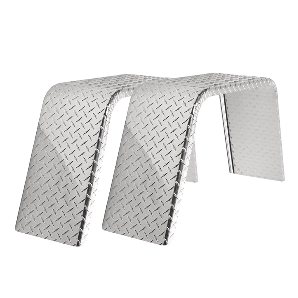 Trailer Fender | Aluminum Diamond Plate | Flat Top | 9" x 36" x 18"