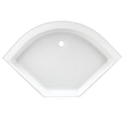 RV Shower Pan Corner Drain 32 ¾" x 32 ¾" x 9 ½" | White