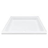 RV Shower Pan 30" x 36" Center Drain | White
