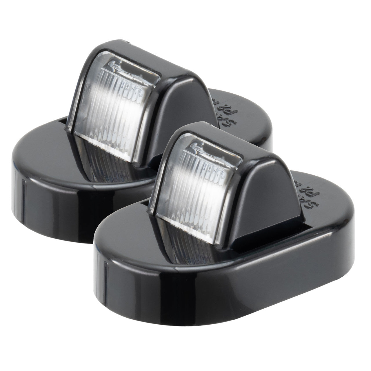 Trailer Fender Light Set | Red and Amber Clearance Marker Lights | Black Cover