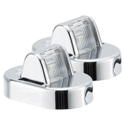 Trailer Fender Light Set | Red and Amber Clearance Marker Lights | Chrome Cover