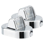 Trailer Fender Light Set | Red and Amaber Clearance Marker Lights | Chrome Cover