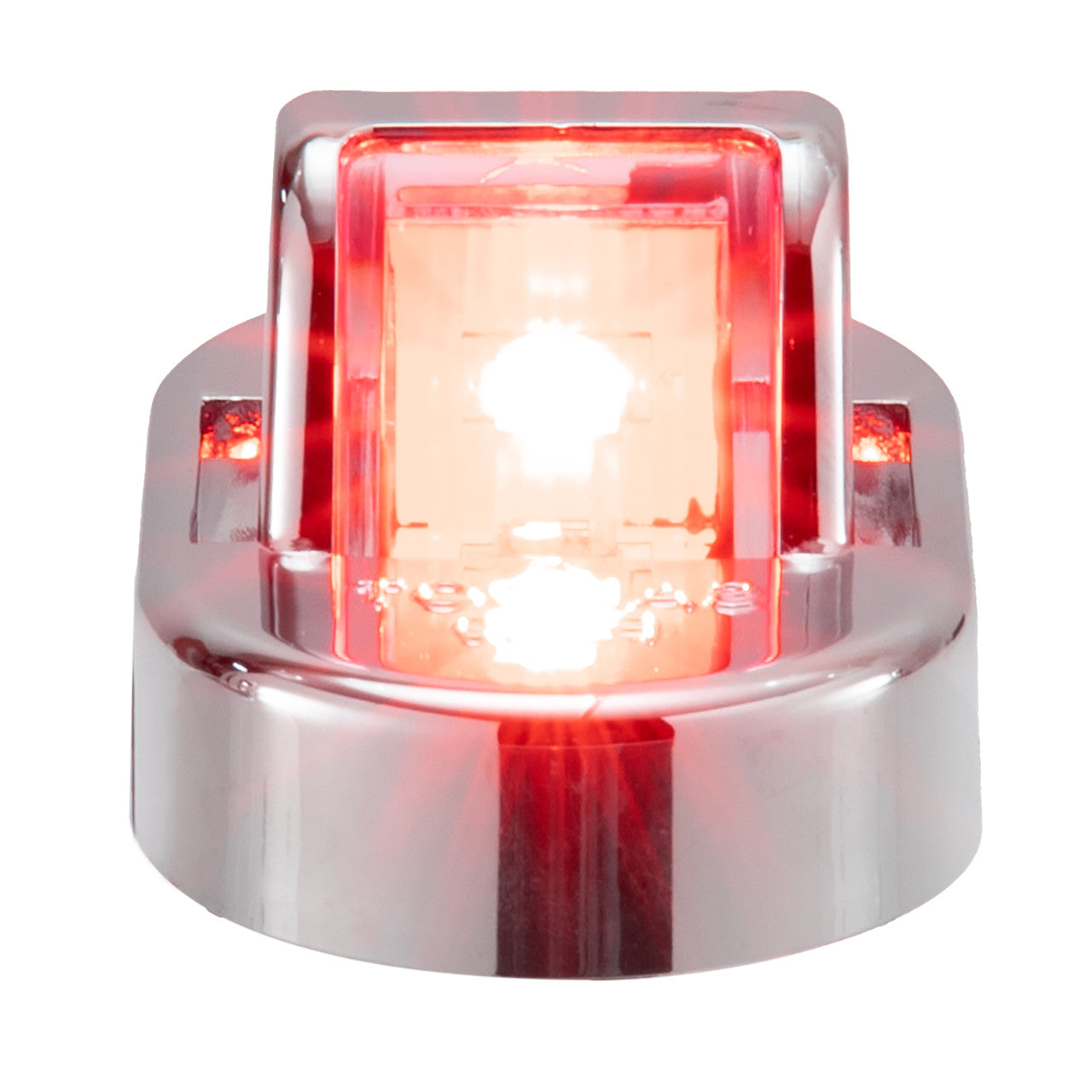 Trailer Fender Light Set | Red and Amber Clearance Marker Lights | Chrome Cover