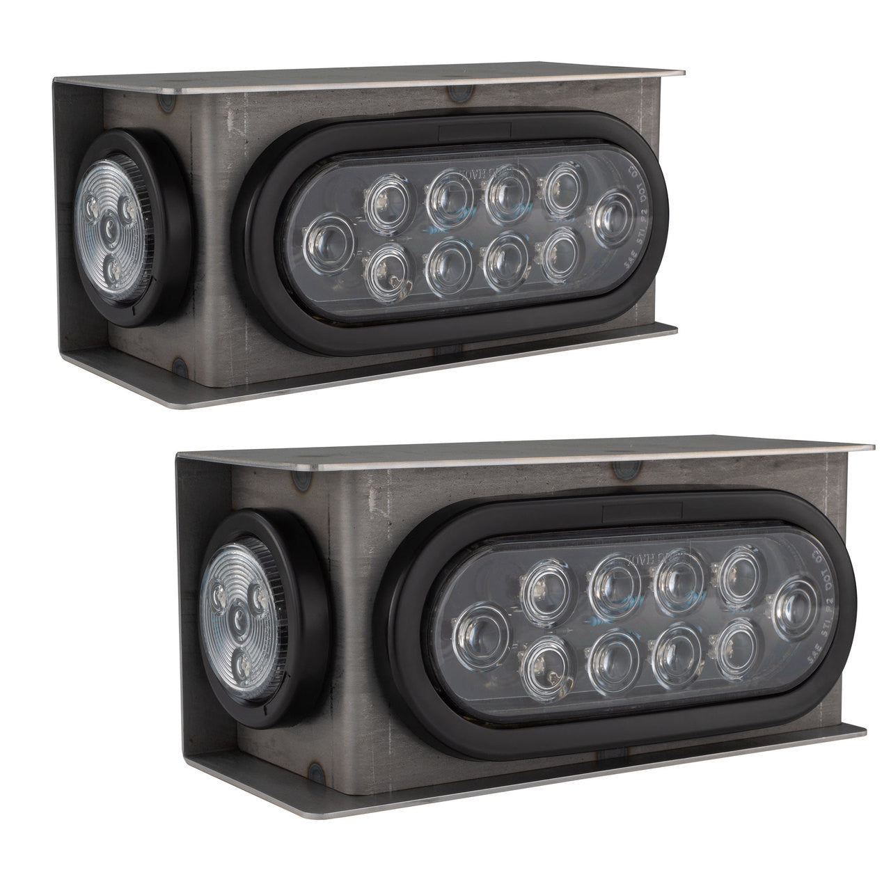 Long Haul Trailer Housing Box | Set of Two | LED Marker & Oval Lights & Steel Housing Box | Durable Protection for Mounting Lights
