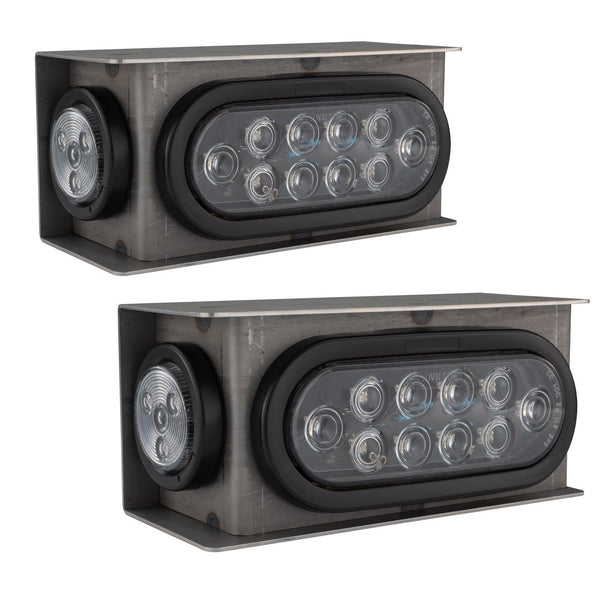 Long Haul Trailer Truck Steel Housing Box | LED | Set of Two