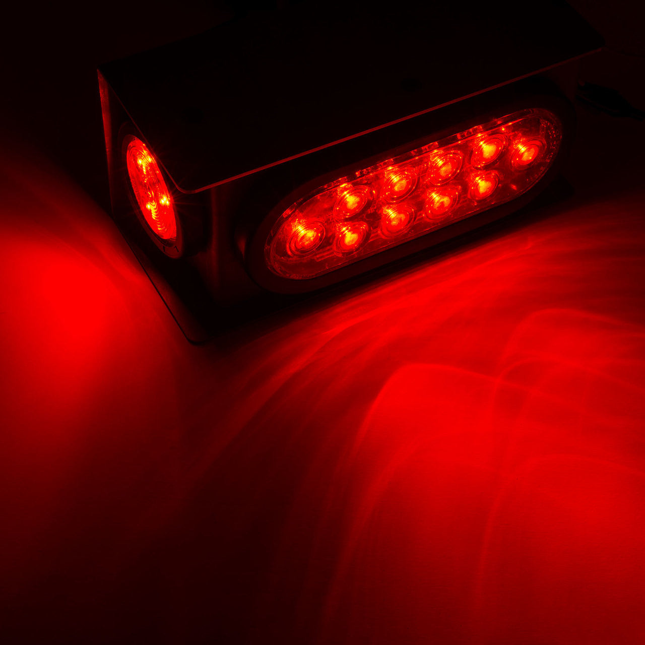 Long Haul Trailer Housing Box | Set of Two | LED Marker & Oval Lights & Steel Housing Box | Durable Protection for Mounting Lights