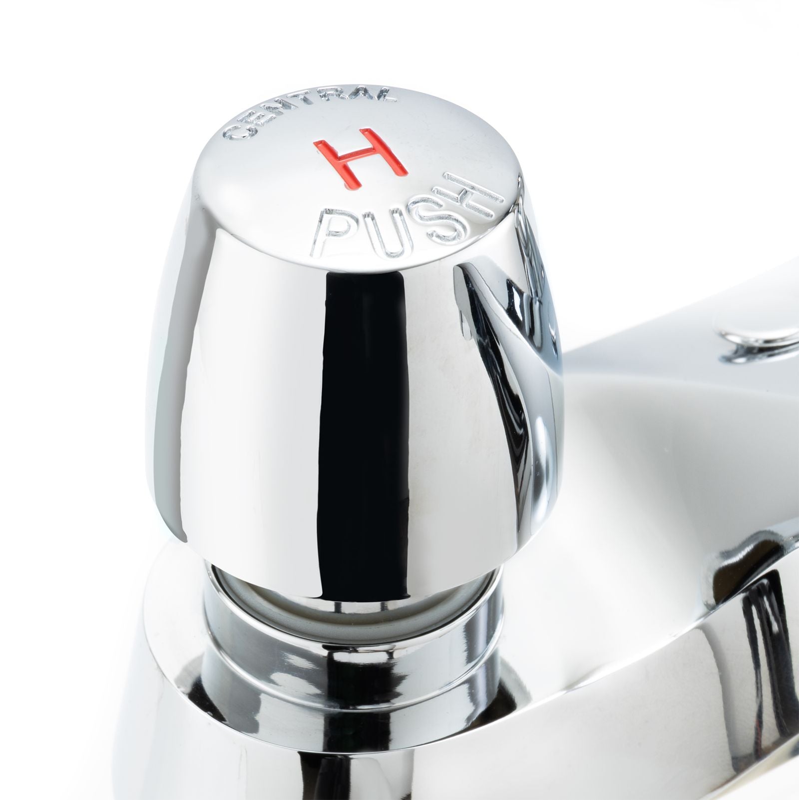 RV Faucet | Central Brass 3137-AN2 with Push Handles | With Hole Cover