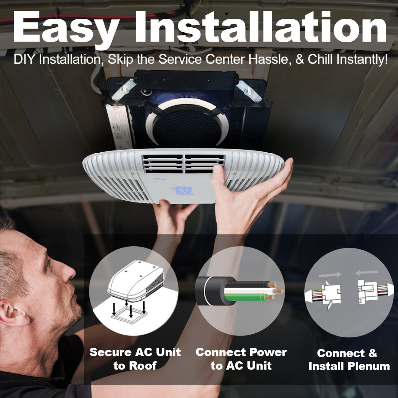 RecPro RV Quiet Air Conditioner Unit 13.5K | Non-Ducted | Remote Control