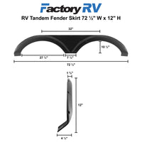 RV Tandem Fender Skirt | 72 ½" W x 12" H - Winnebago
