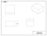 10 Gallon RV Water Tank 17" x 14" x 9 ½" |  Elkhart Plastics EPI 4352 (without fittings)