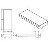RV 40 Gallon Fresh Water Tank 59" x 24" x 9 ¼" | Alpha VR24597W (without fittings)