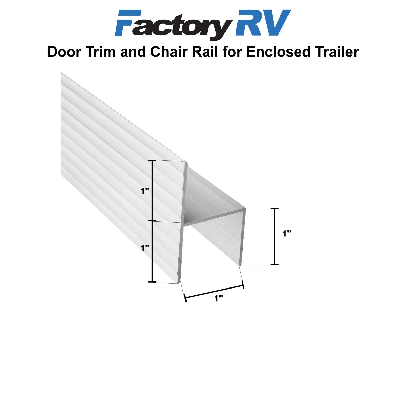 Door Trim and Chair Rail for Enclosed Trailer | 92" | Aluminum