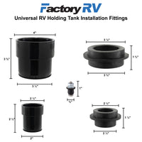 Universal RV Holding Tank Installation Fittings Kit