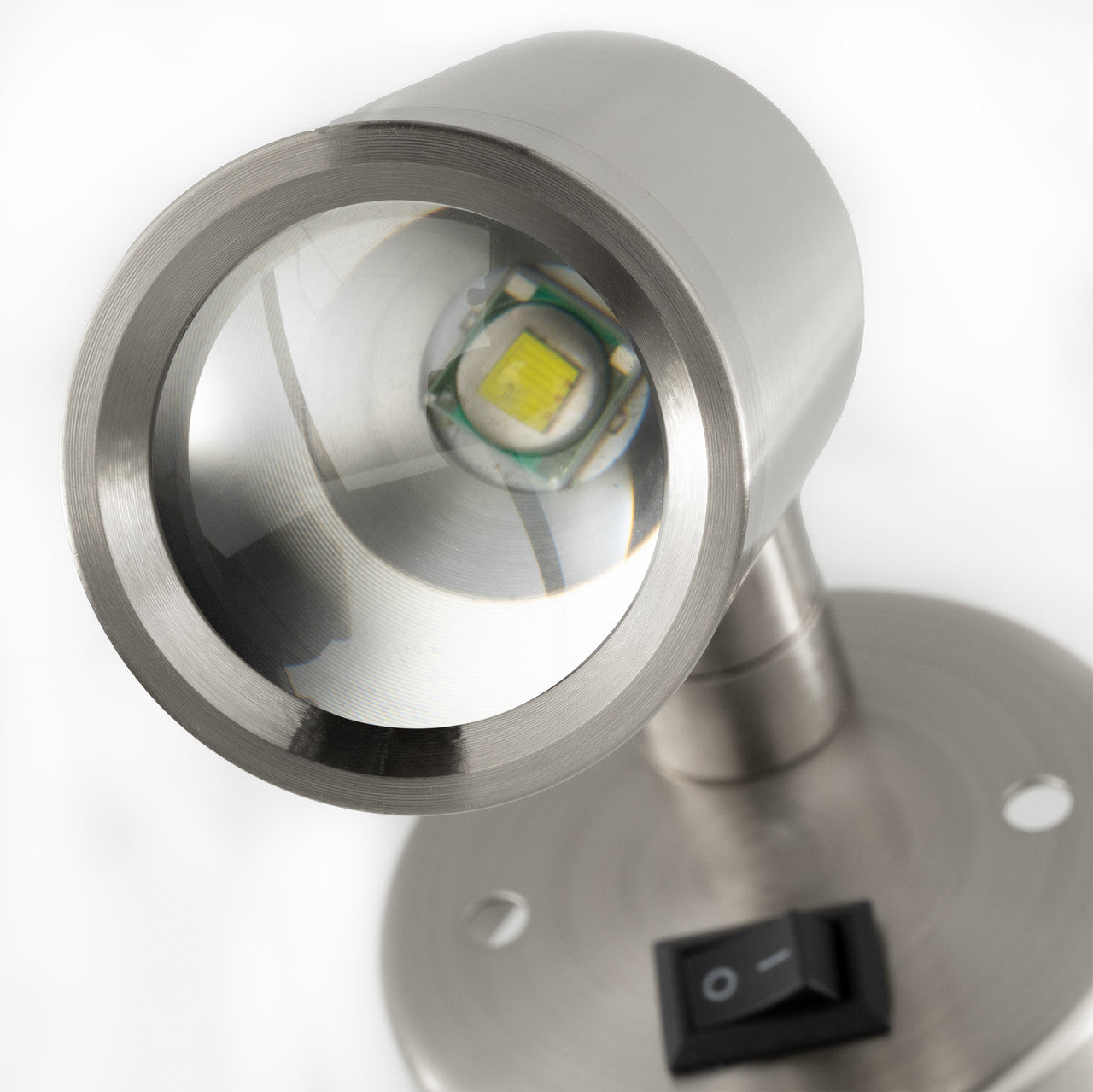 RV Reading Wall Light |12V LED | Interior Lighting | Satin Nickel with Swivel