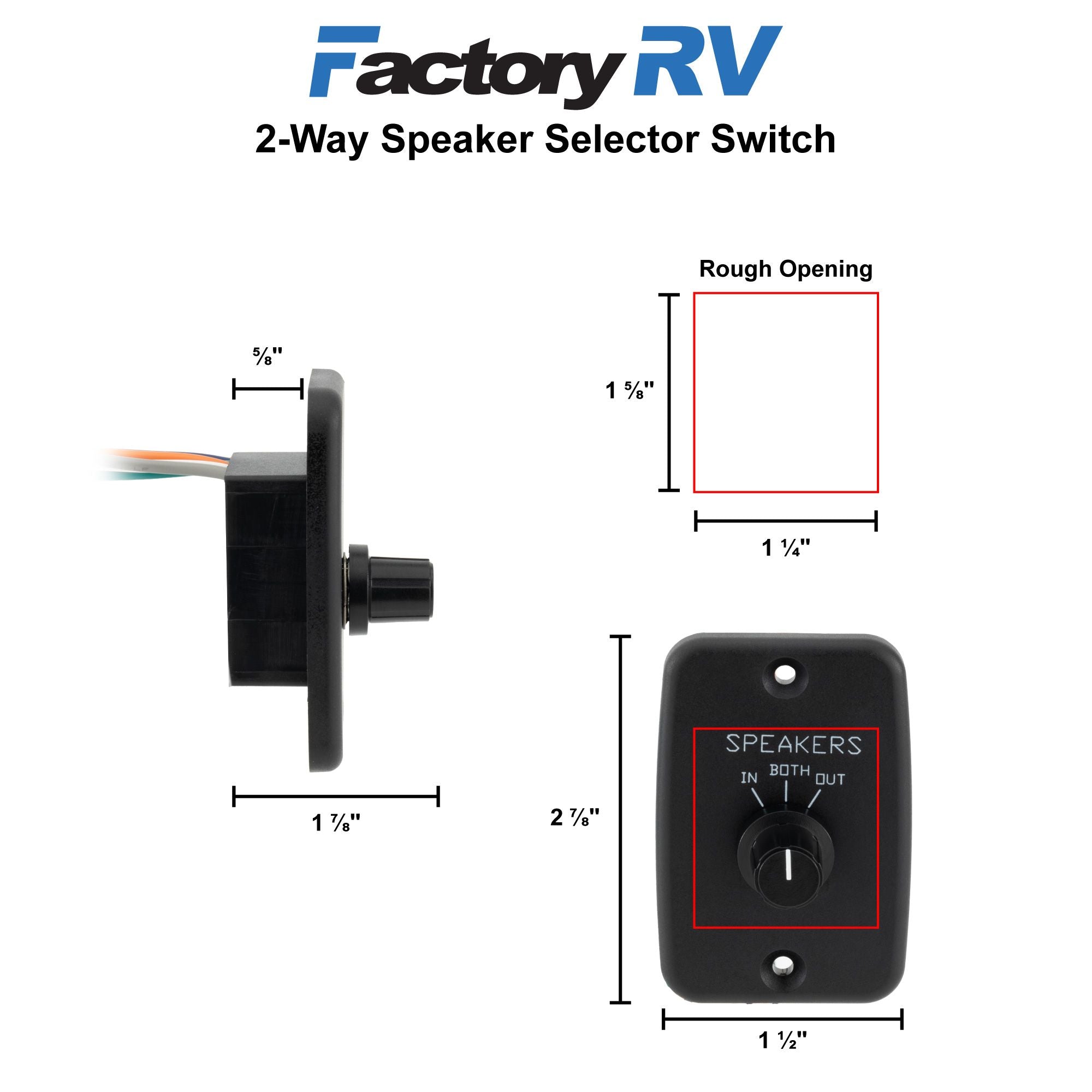 RV Switch | 2-Way Speaker Selector