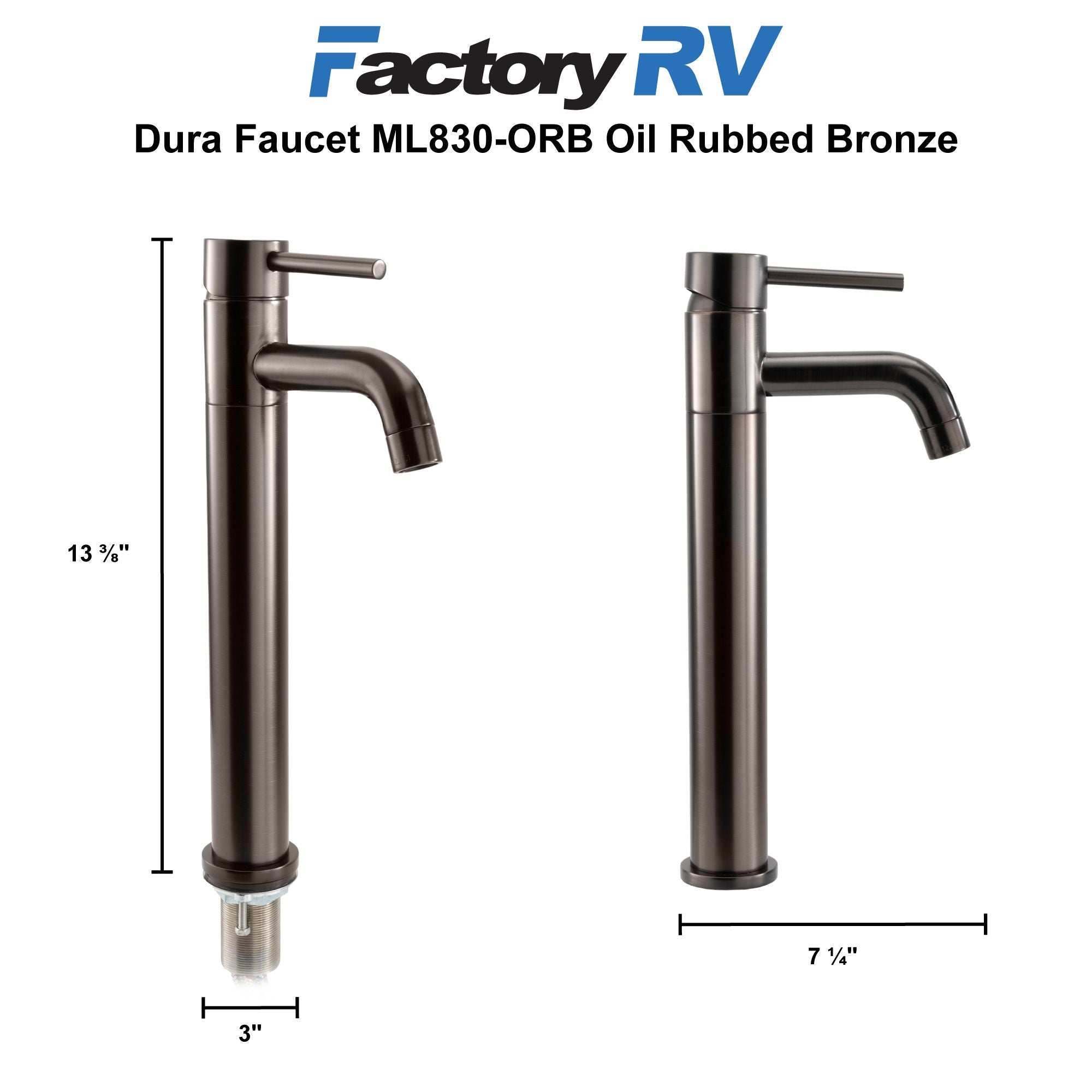 Dura Faucet RV Faucet | High Profile | Oil Rubbed Bronze