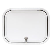 RV Compartment Door | Round | White | 16" X 12"