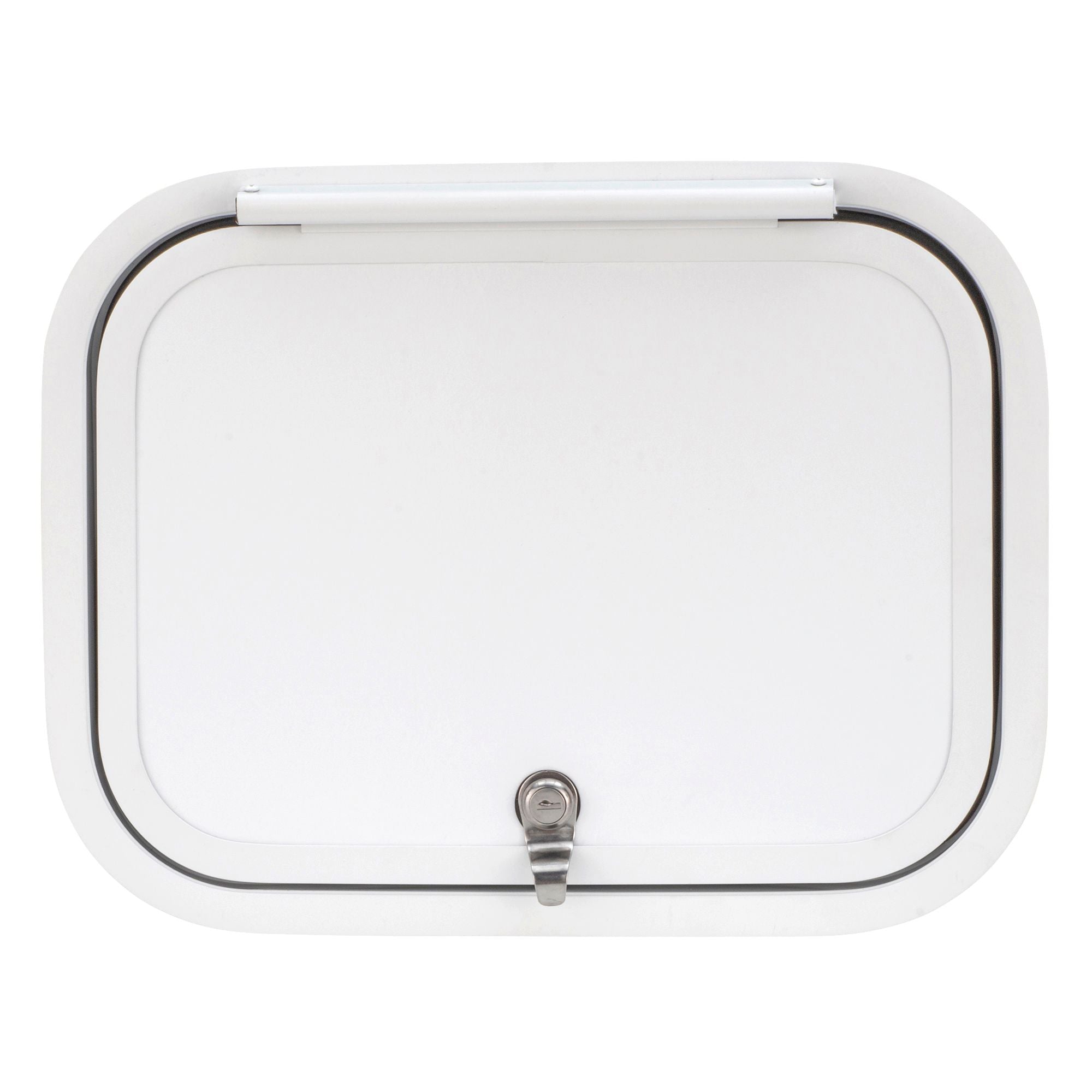 RV Compartment Door | Round | White | 16" X 12"