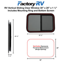 RV Teardrop Window 30" X 20" X 1½"