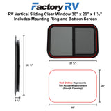 RV Teardrop Window 30" X 20" X 1½"