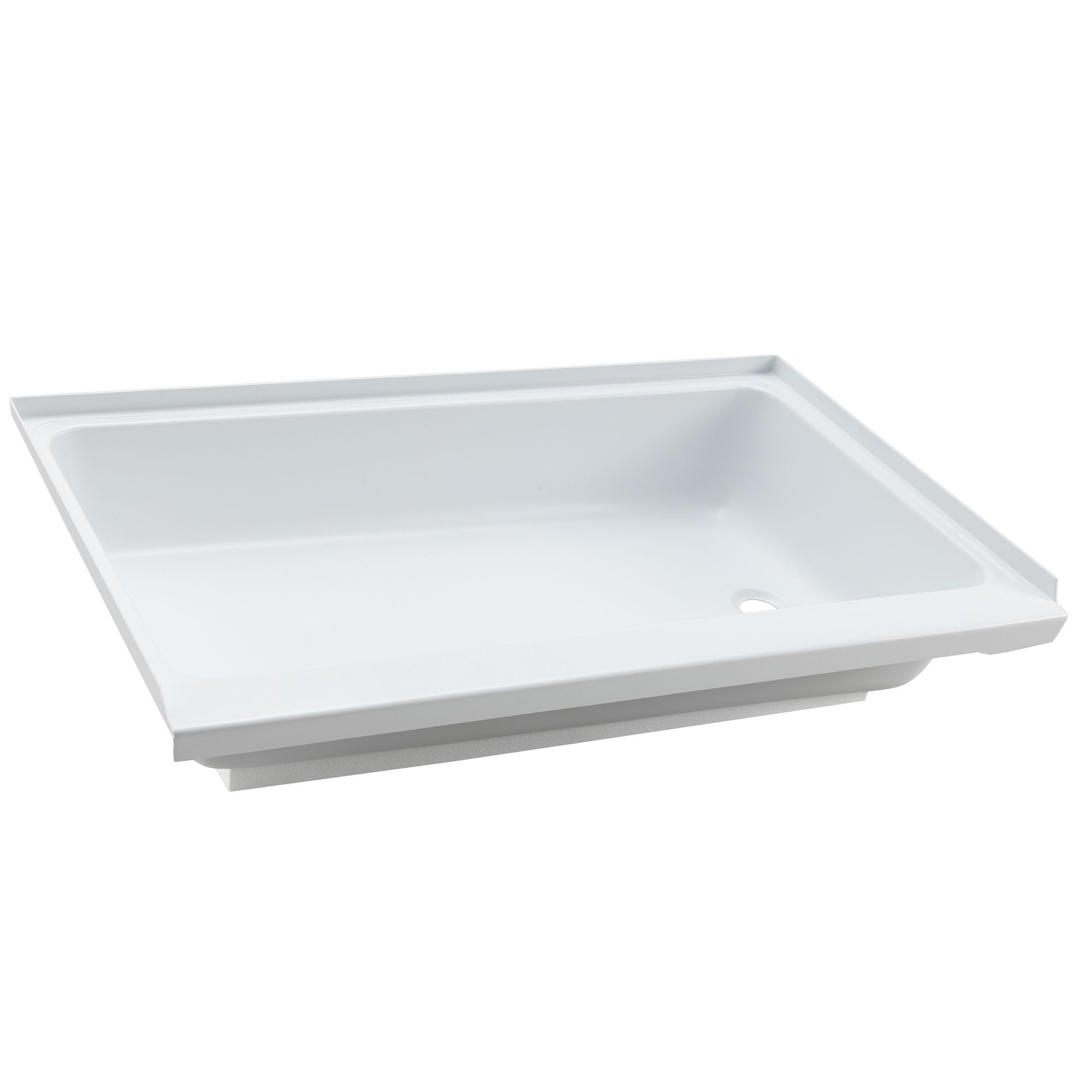 RV Shower Pan 40" x 24" x 5" Right Drain | White