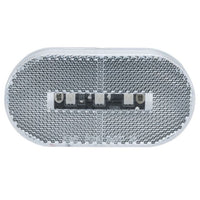 RV Trailer Marker Light | Oblong LED Clear/Red | Side Clearance Lights for Exterior Visibility & Safety