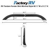 RV Tandem Fender Skirt Minimal Style | 68 ¾" W x 9 ½" H - Puma