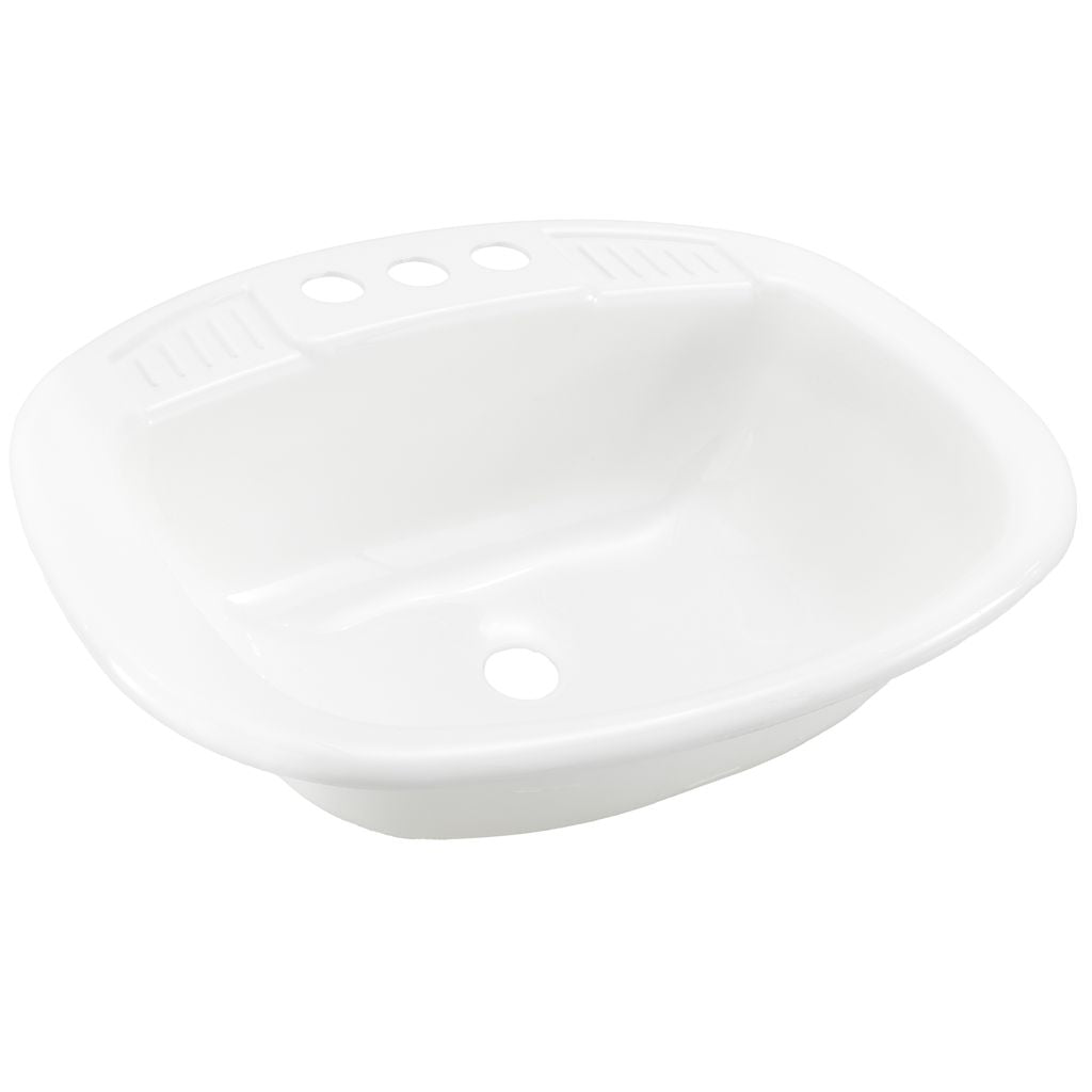 RV Sink 20" x 16" Single Bowl | White