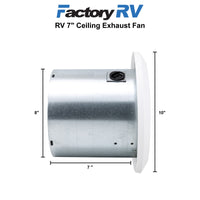 RV Vent Fan | Ventline V2262-50 | Ceiling Exhaust Fan 7" | 50 CFM