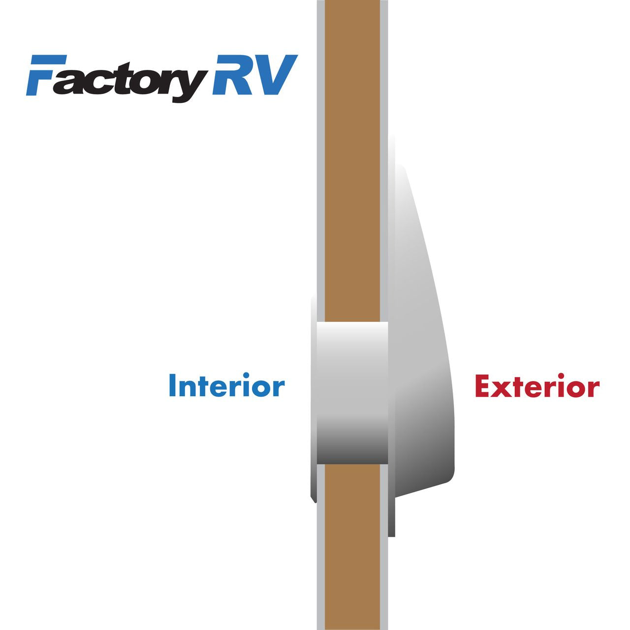 Travel Trailer Vent for Exterior Sidewall  | White
