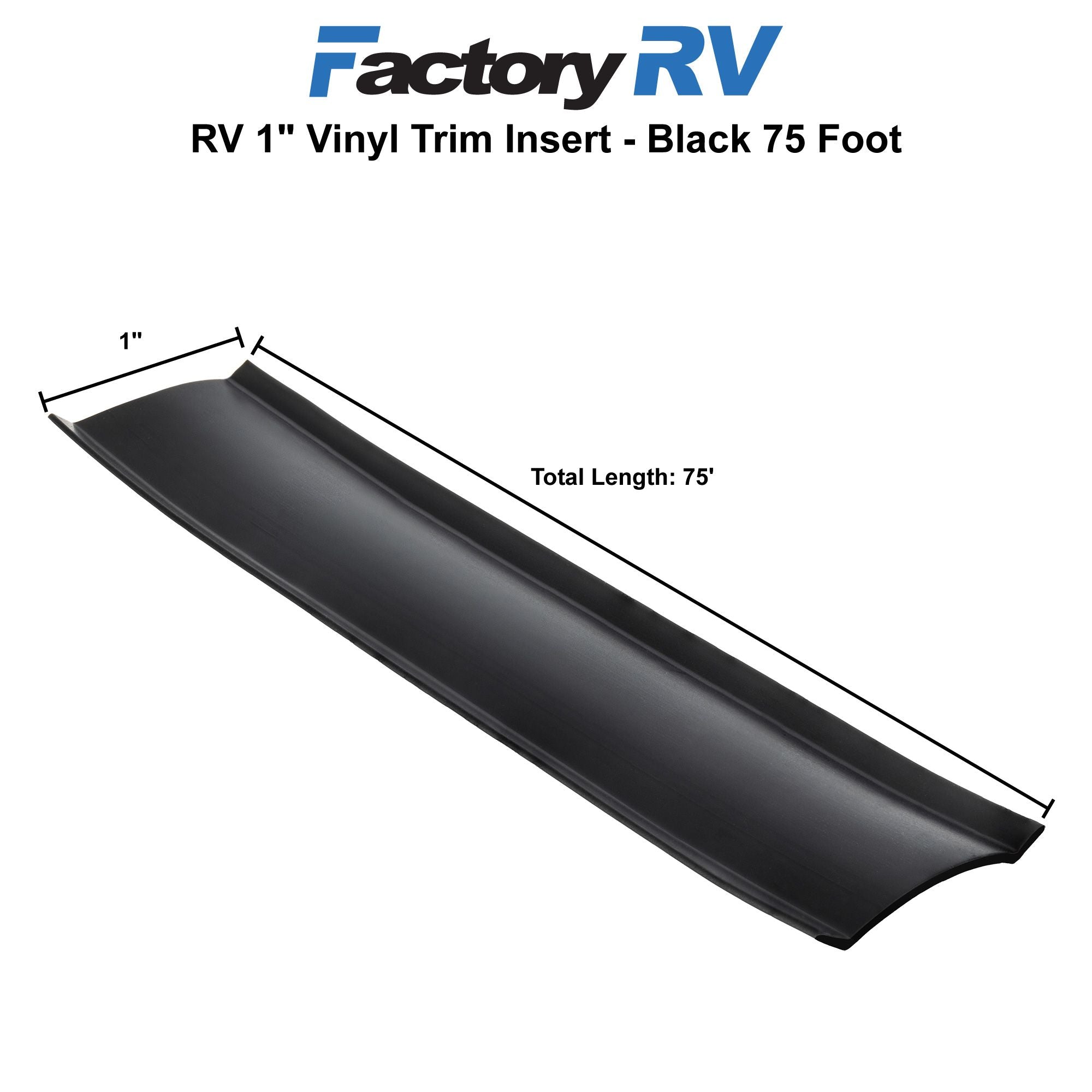RV Trim 1" Vinyl Insert | Black or White