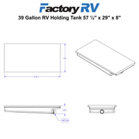 RV 39 Gallon Holding Tank 57 ½" X 29" X 8" | H1024004