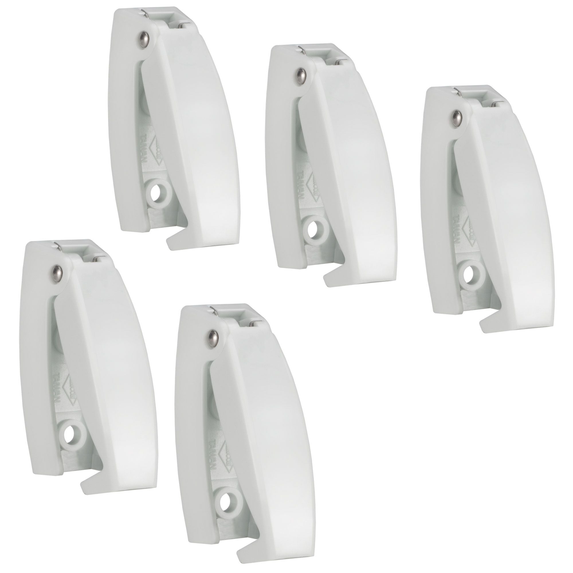RV Compartment Door Catch | Clip Latch White