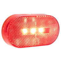 RV Oblong LED Marker Light | Red/Red | Side Clearance Lights for Exterior Visibility & Safety