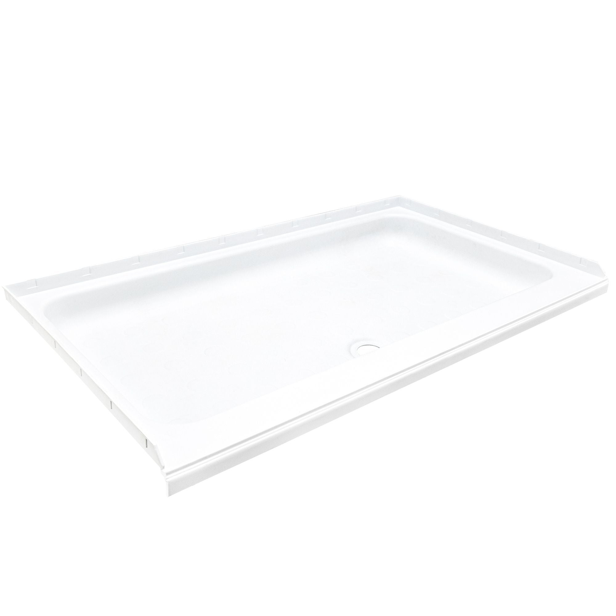 RV Shower Pan 40" x 24" x 5" Center Drain | White